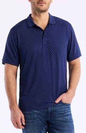 Robert Graham Aaron Checkered Knit Polo in Navy at Nordstrom Rack, Size Xx-Large