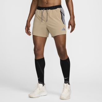 Nike Mens Trail Second Sunrise Dri-FIT 5 Brief-Lined Running Shorts in Brown | DV9311-248