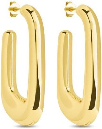 Sterling Forever Veronica Tube Hoop Earrings in Gold at Nordstrom Rack