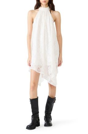 Steve Madden Sander Lace Sleeveless Asymmetric Dress in Cream at Nordstrom, Size X-Small