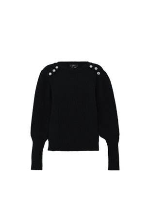 Faina Gebreide trui Dames zwart