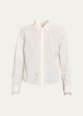 Mother The Headup Honey Button-Front Shirt
