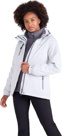 Mountain Warehouse Bracken Melange 3 in 1 Womens Jacket - Waterproof Ladies Rain Jacket, Thermal Tested Ladies Coat, Breathable, Detachable Hood, Adjustable - For White 