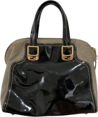 Fendi Pre-owned Handbags, female, Black, Size: ONE SIZE Pre-owned Leather Handbag