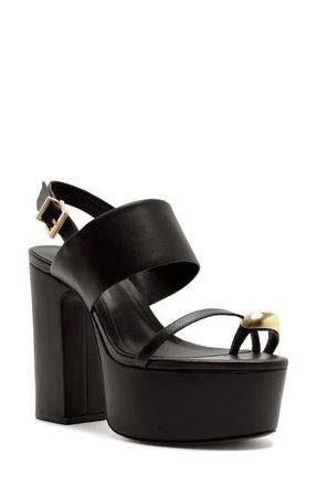 Schutz Mandy Slingback Platform Sandal in Black at Nordstrom, Size 10.5