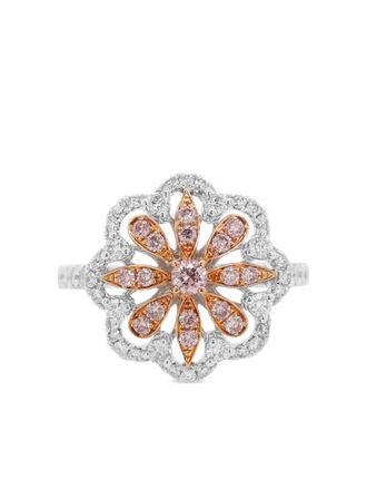 HYT Jewelry 18kt witgouden en platinum ring met diamant - Zilver