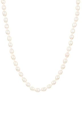 Adina Reyter Chunky Genuine Seed Pearl Necklace in Yellow Gold at Nordstrom, Size 18