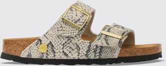 Birkenstock Sandali Arizona in suede con stampa pitone e fibbie
