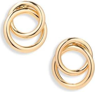 Sterling Forever Arnaude Interlocking Circle Stud Earrings in Gold at Nordstrom Rack