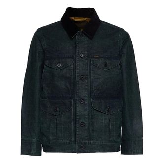 Filson Waxed Ripstop Jacket - Heren - Spijkerjassen - Blauw - L - Jassen