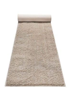 Esprit Alfombra de pelo largo beige arena suave 80x300