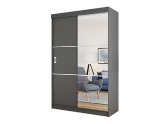 Mirjan24 Mobilier1 - Armario Dover 111, Grafito, 205x138x60cm, Puertas De Armario: Correderas, N&uacute;mero De Estantes: 0