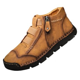 Generic Leather Loafers Support Walking Orthopedic, Medieval Leather Renaissance, Handmade Waterproof Lightweight Sneakers (Brown,9.5)