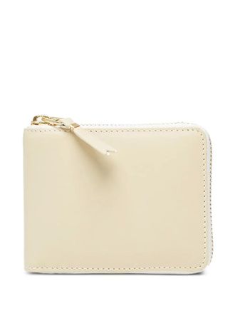 Comme Des Garçons zip-around leather wallet - unisex - Calf Leather - One Size - Neutrals