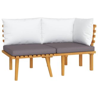 vidaXL Vidaxl - Set Muebles De Jard&iacute;n 2 Pzas Con Cojines Madera Maciza Acacia