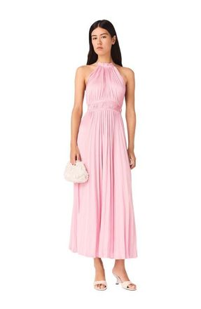 Maje Pleated maxi dress in Pink at Nordstrom, Size 42 Eu