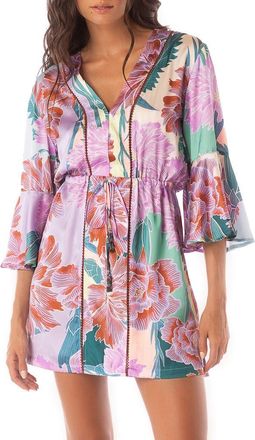 Maaji Japanese Eden Enjoyable Cover-Up Dress in Green at Nordstrom Rack, Size Medium
