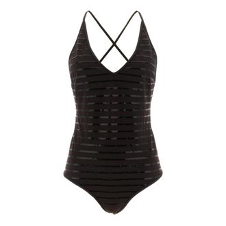 Brunello Cucinelli Dazzling Stripes Bathing Suit - female - Brunello Cucinelli - Swimsuits - Brown - XS - Swimwear