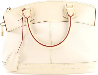 Louis Vuitton Beige Leather Suhali Lockit Pm (Authentic Pre-Loved)