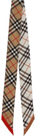 Burberry Beige Check Bandana Scarf