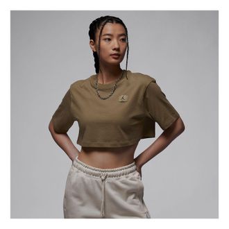 Nike Jordan (WMNS) Air Jordan Sport Cropped T-shirt Brown Kelp DZ3212-392