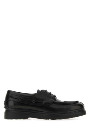 Tod's Black Leather Lace Up Shoes