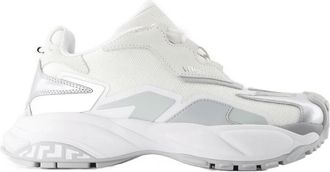 Versace Witte Leren Lage Sneakers - Heren - Sneakers - Wit - 42 EU - Leer - Schoenen