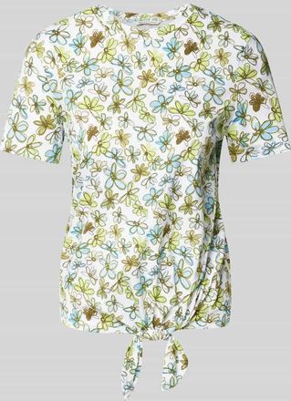 Tom Tailor Denim Regular Fit T-Shirt mit Knoten Detail in Offwhite, Gr&ouml;&szlig;e L