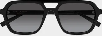 Saint Laurent Men & apos;s Acetate Navigator Sunglasses