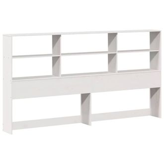Berkfield Home Headboard with Storage White 180 cm Solid Wood Pine
