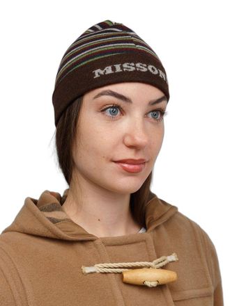Missoni Womens Beanie Multicolor Wool Accessories
