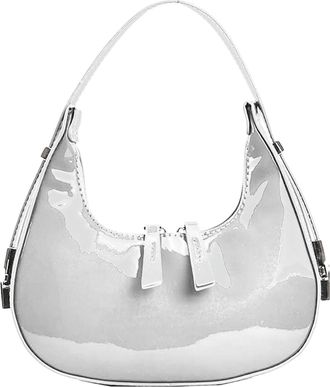 Generic Half Moon Shoulder Bag for Women | Casual Leather Shoulder Bag for Women | Shoulder Bag for Leisure Shopping Fitness Workout Outdoor Sports, White, ve