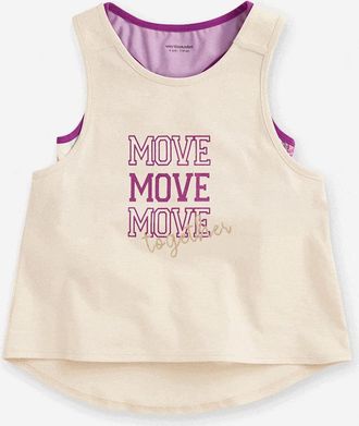 Vertbaudet M&auml;dchen Sport-Set: Bustier & Top wollwei&szlig;