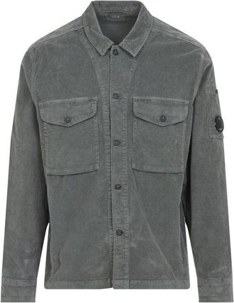 C.P. Company Corduroy Grey Cotton Overshirt