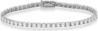Allurez Eternity Lab Diamond Tennis Bracelet 14k in White Gold at Nordstrom, Size 7
