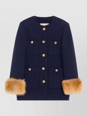 Valentino tweed single-breasted coat