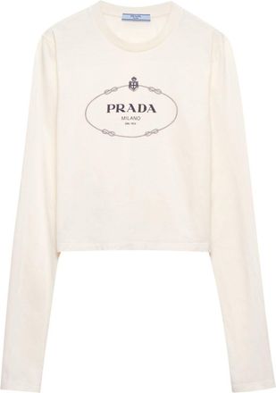 Prada T-shirt con stampa - Toni neutri
