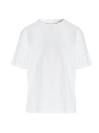 Khaite White Solid Crew Neck T-Shirt