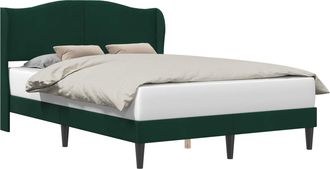 vidaXL Estructura De Cama Verde Oscuro 120 X 190 Cm Terciopelo Vidaxl