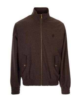 Dr&ocirc;le de Monsieur Light Brown Flannel Jacket with High Collar