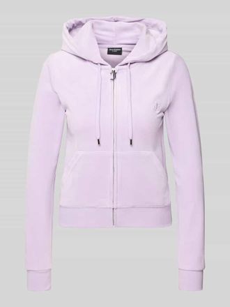 Juicy Couture Slim Fit Sweatjacke aus Samt Modell Robertson in Flieder, Gr&ouml;&szlig;e XL