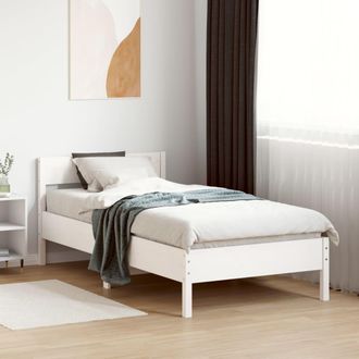 vidaXL Vidaxl - Estructura Cama Sin Colch&oacute;n Madera Maciza Pino Blanca 100x200cm