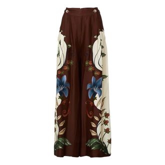 Farm Rio FARM Rio - Pantalones anchos - Trousers - Mujer - Blanco - XS