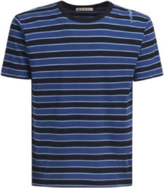 Marni Striped Boxy Cotton T-Shirt, Brand Size 46 ( US Size 36 )