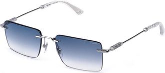 Police SPLP35 HORIZON 12 579Y Mens Sunglasses Silver Size 57