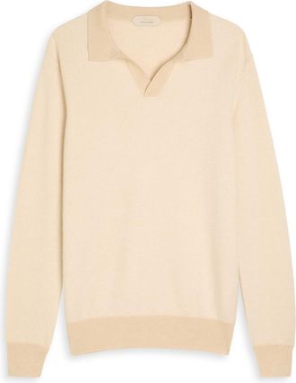 Aurélien Mélange-knit Cashmere Polo Jumper - Beige - Xxl