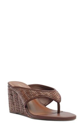 Arezzo Sara Wedge Flip Flop in Castanho/Cioccolato at Nordstrom, Size 7.5