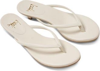 beek Corella Kitten Heel Flip Flop in Vanilla at Nordstrom, Size 9