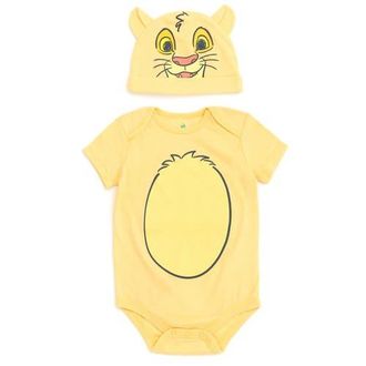 Disney Pixar Cosplay 2-Piece Bodysuit and Hat Set in Simba Yellow Yellow at Nordstrom, Size Newborn