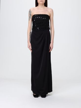 H Couture Viscose Blend Long Dress